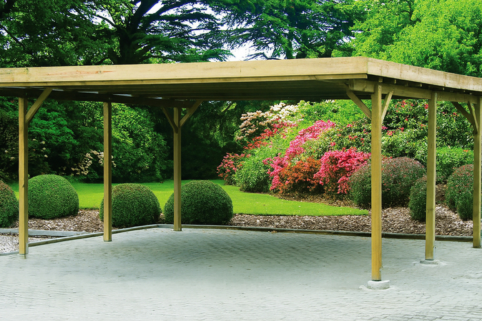 Dobbelt Carport 500 x 510 cm